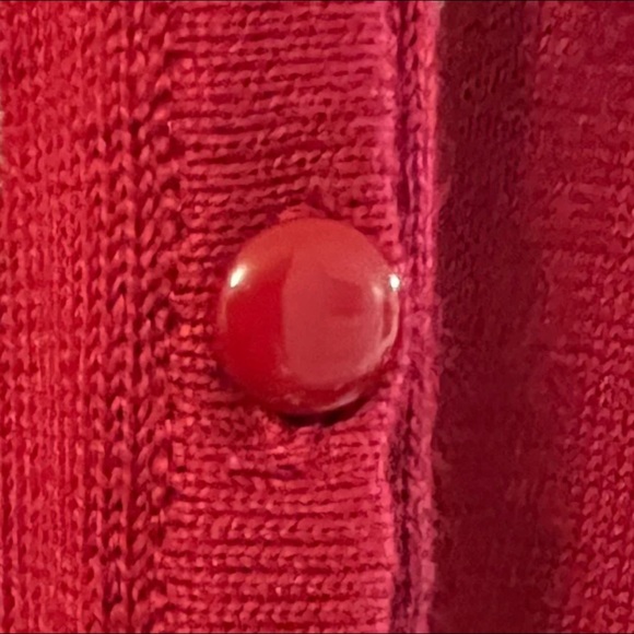 BOB MACKIE RED SWEATER with sequence (M) - Picture 3 of 6